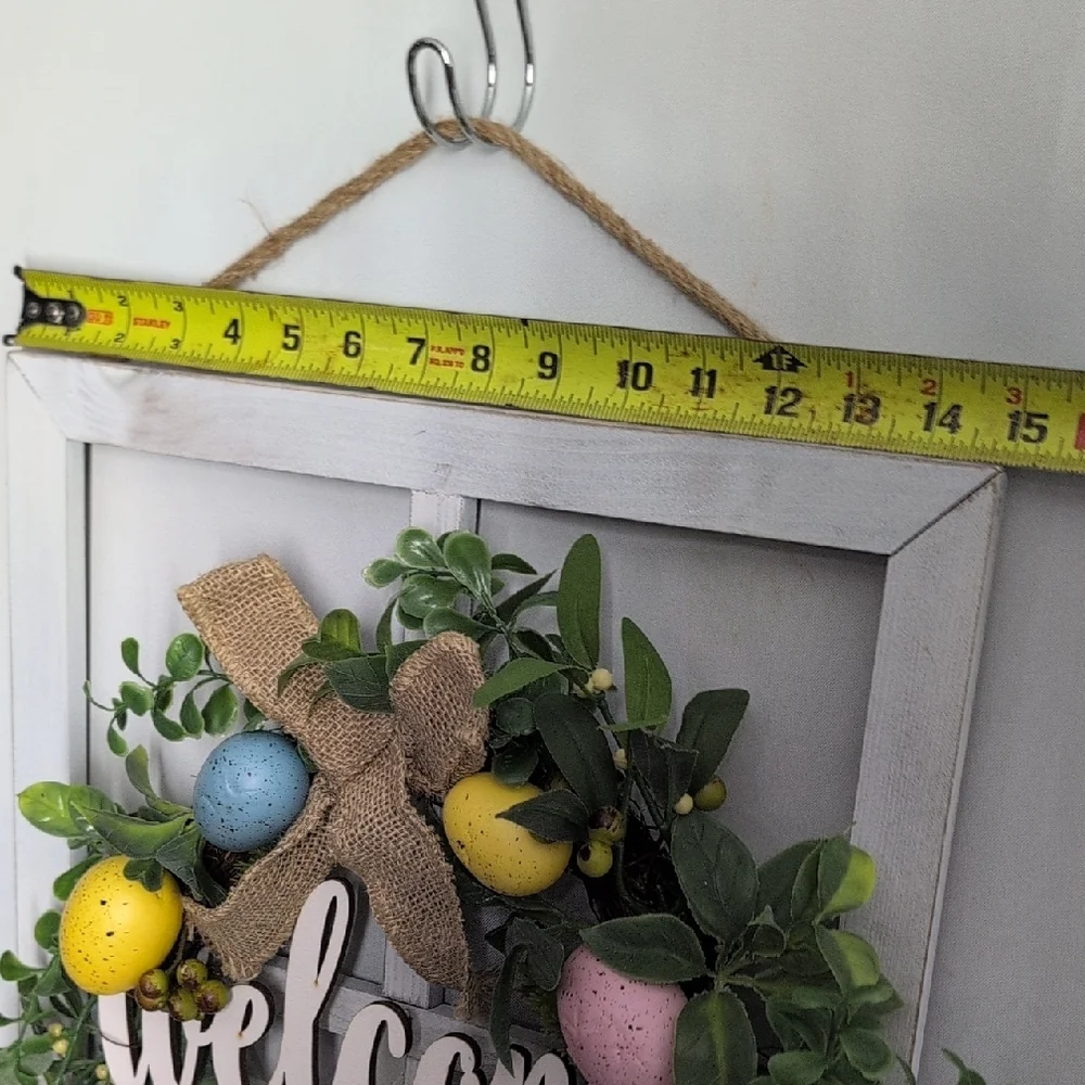Hobby Lobby Easter Wreath with Pastel Eggs and Greenery